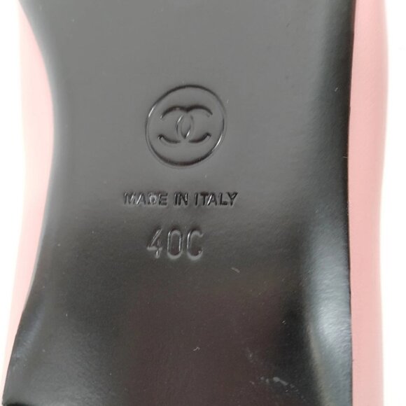 Authentic Chanel Flat Shoes Women Pinks Leather calf mn424-121225 - Picture 7 of 9